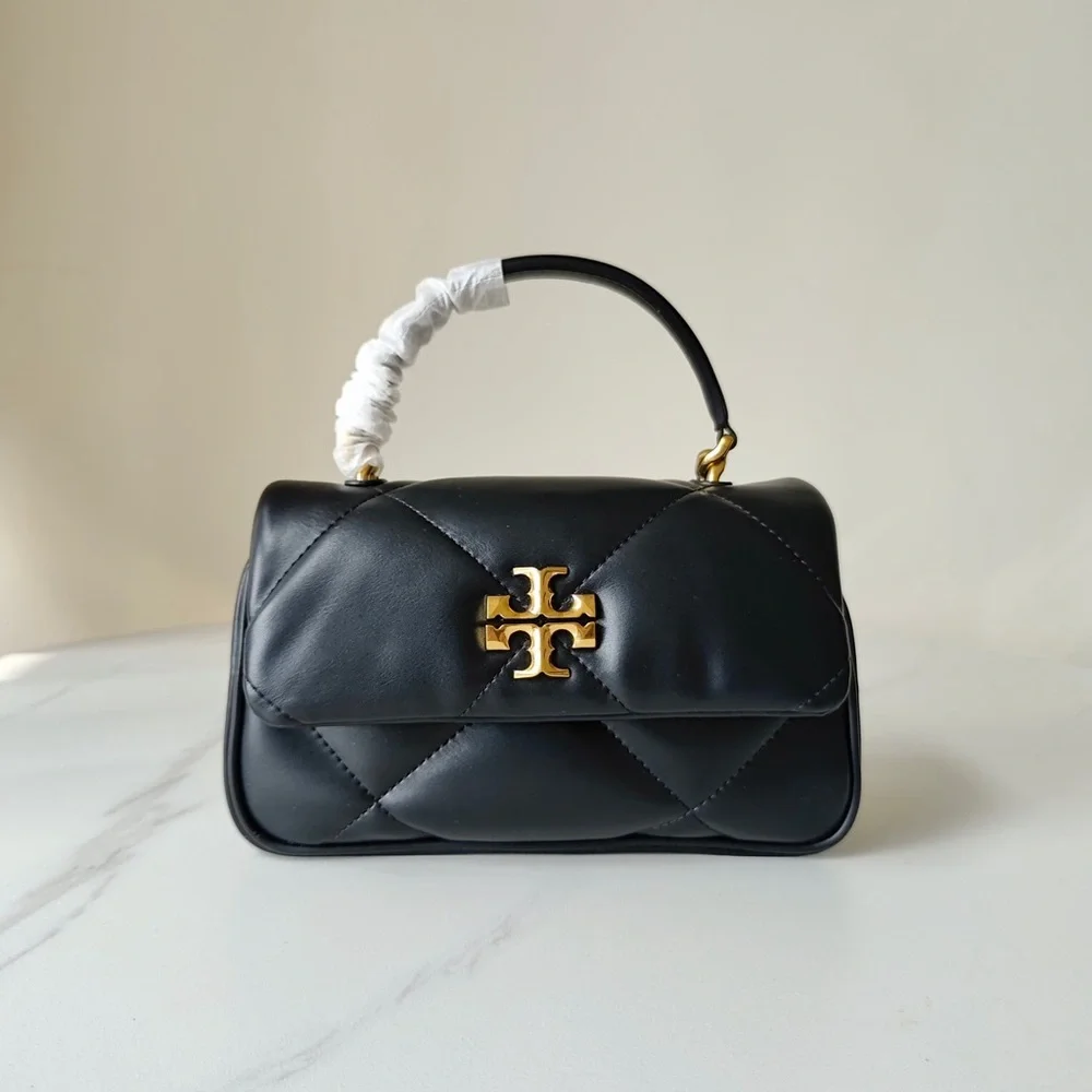 Tory Burch Kira Mini Top Handle Bag in Diamond Quilted Leather - Picture 3 of 9